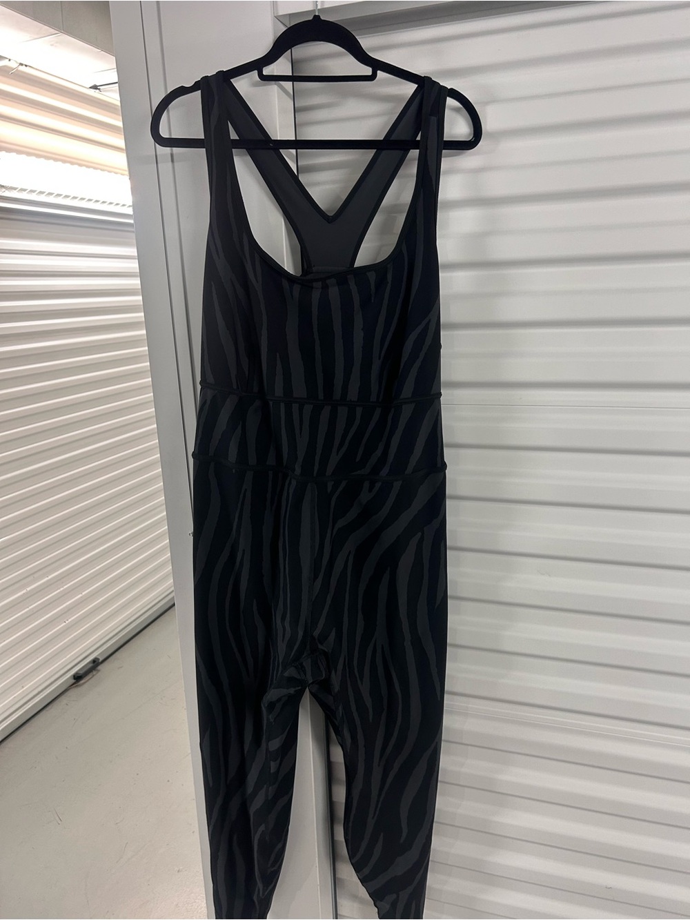 Diane Von Furstenberg for Target Racerback Jumpsuit Subtle zebra  Stripe size 3x